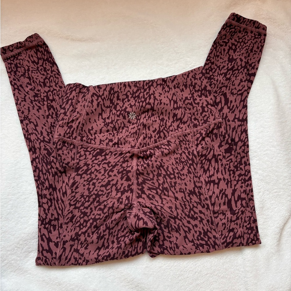 Athleta Maroon Patterned Jumpsuit - image 1